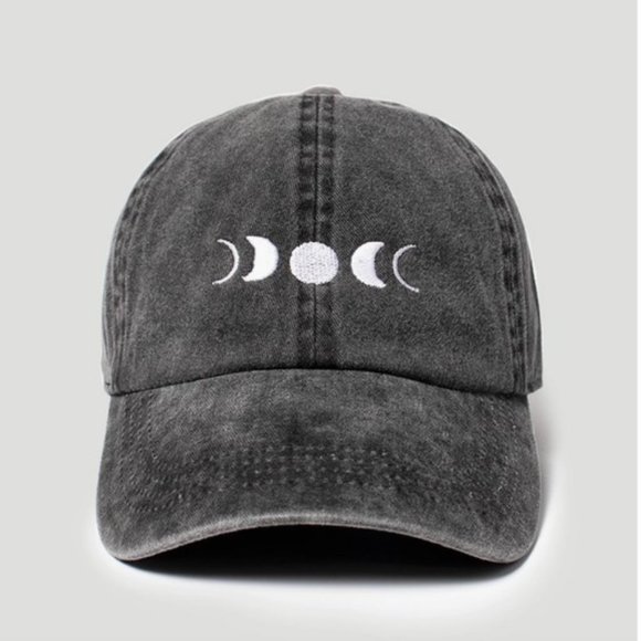 The Wild Clover Accessories - 1 LEFT!! MOON PHASES GRAY BASEBALL HAT